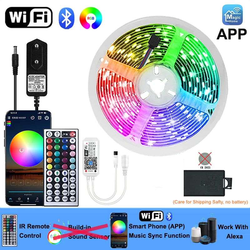Ruban LED RGB Smart WiFi — Décoration & Ambiance