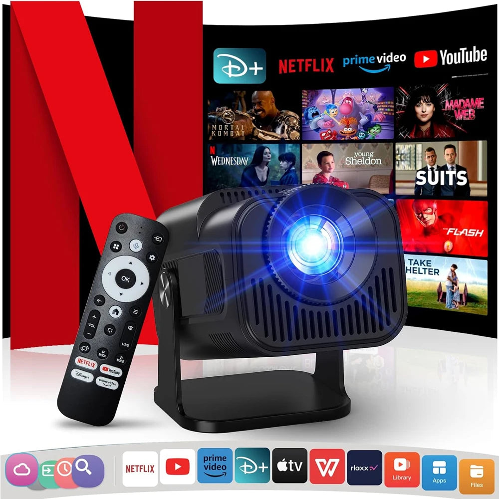 Mini Projecteur Portable 4K HD — Cinéma Privé