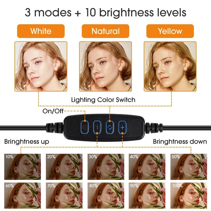 Ring Light LED Trépied — Kit Créateur