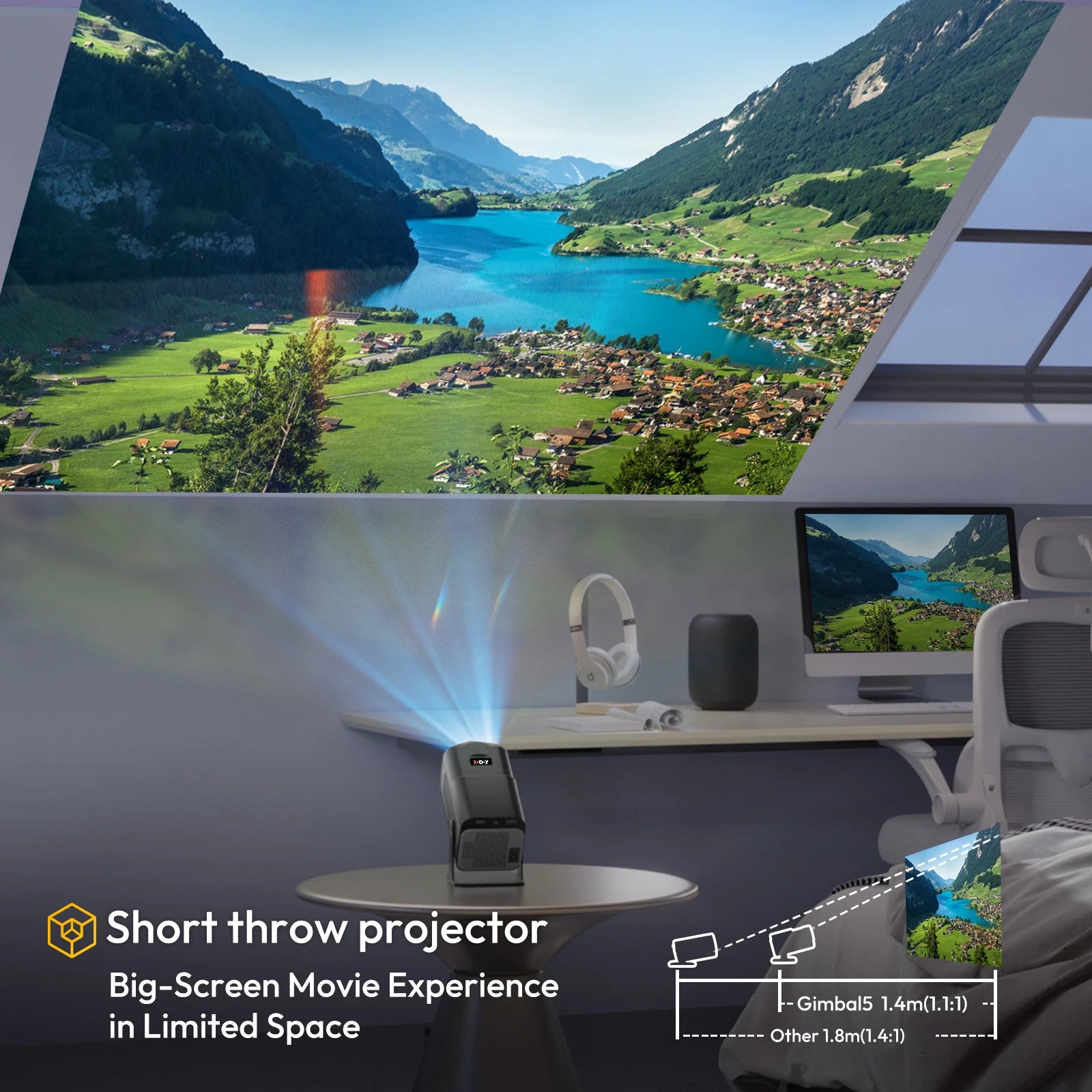 Mini Projecteur Portable 4K HD — Cinéma Privé