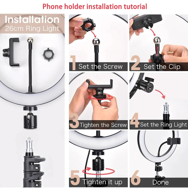 Ring Light LED Trépied — Kit Créateur