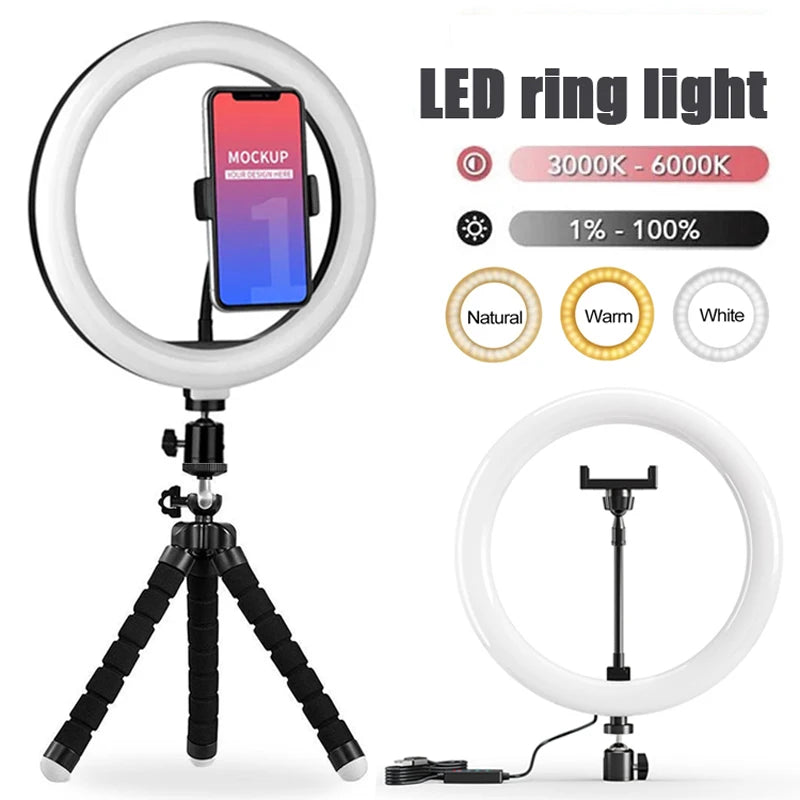 Ring Light LED Trépied — Kit Créateur